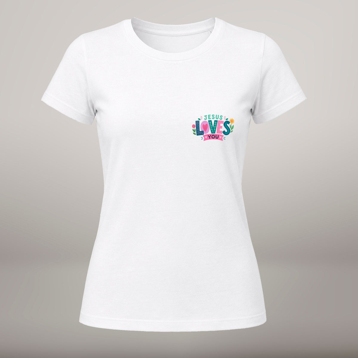 Jesus Loves You, Never Forget It – T-shirt de Manga Curta | Caminho Collection | Sheepfy - Sheepfy