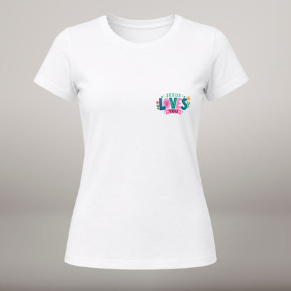 Jesus Loves You, Never Forget It – T-shirt de Manga Curta | Caminho Collection | Sheepfy - Sheepfy