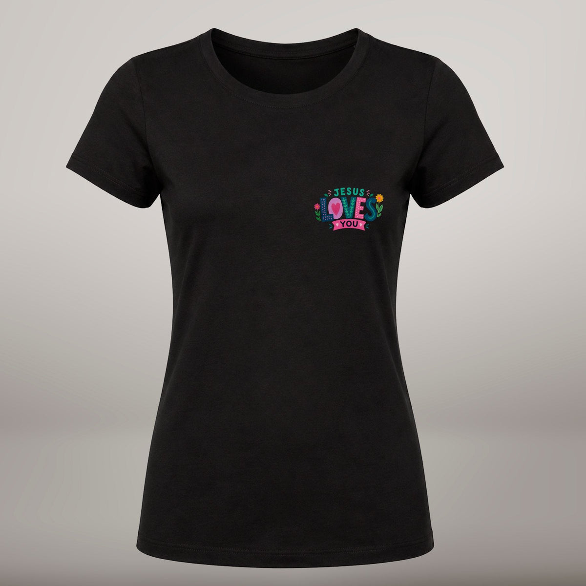 Jesus Loves You, Never Forget It – T-shirt de Manga Curta | Caminho Collection | Sheepfy - Sheepfy