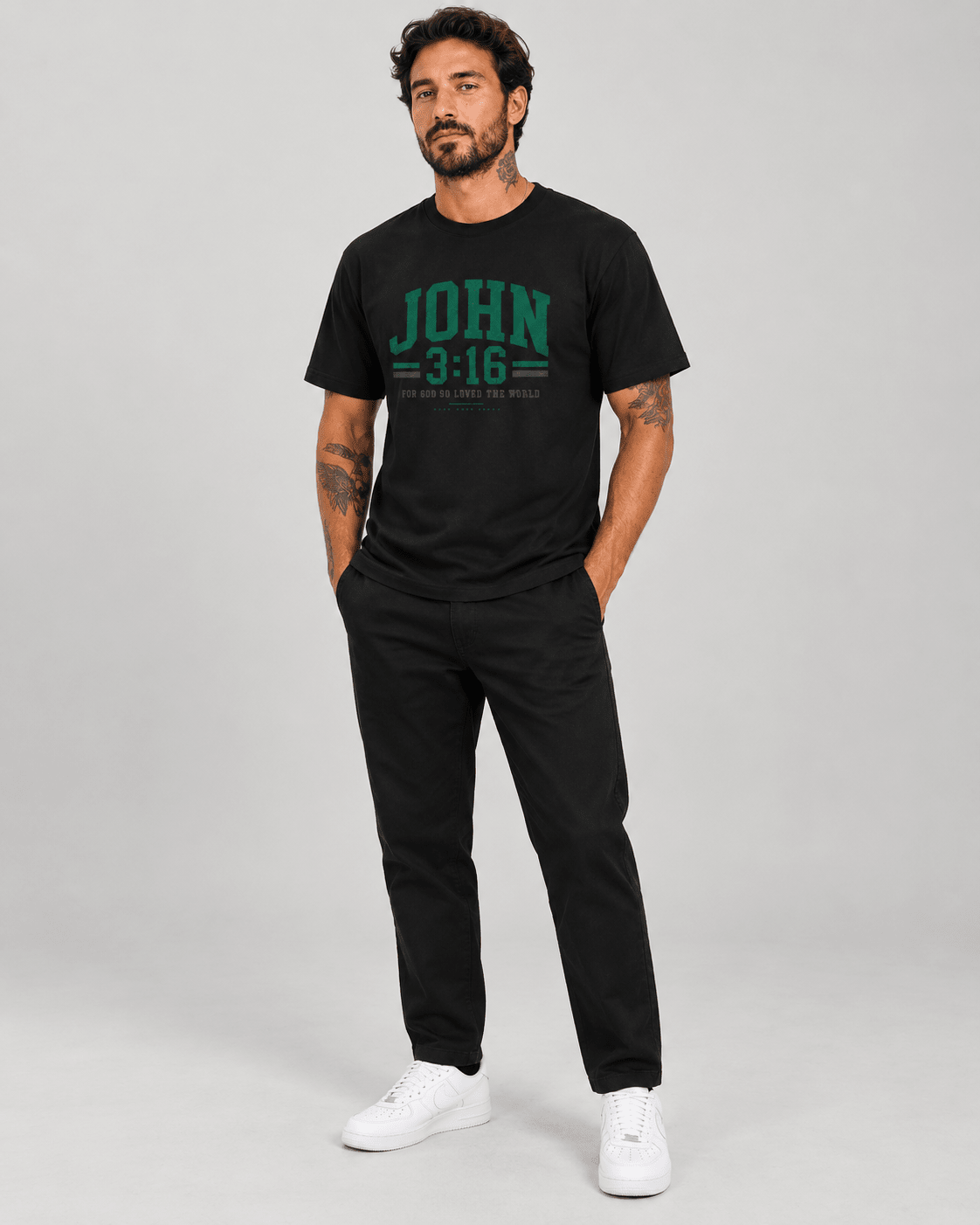 John 3:16 – T-shirt cristã de homem