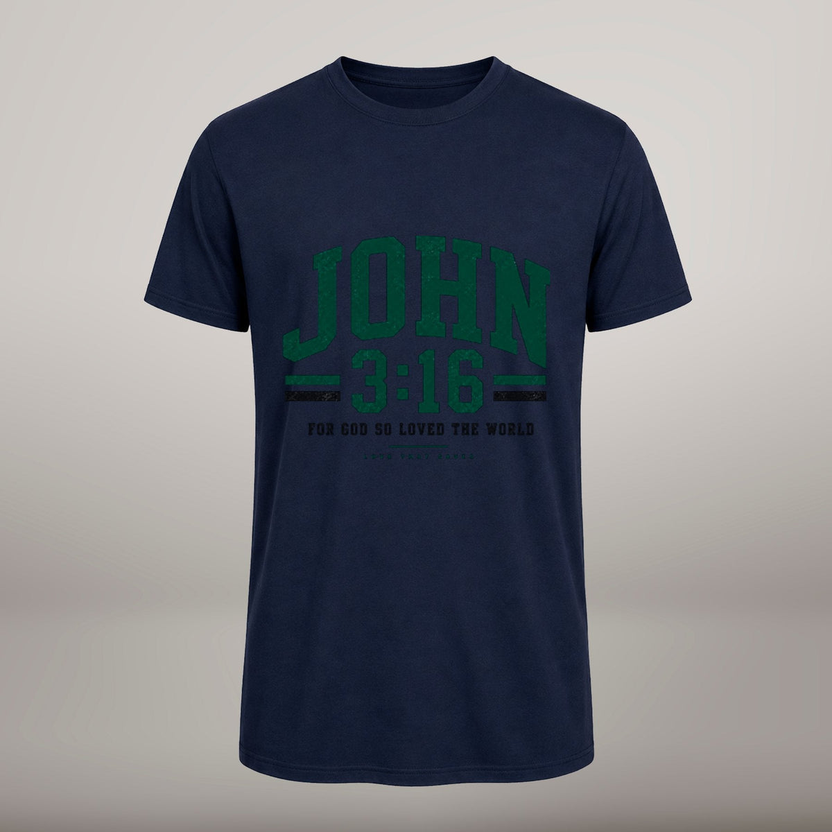 John 3:16 – T-shirt cristã de homem, azul-marinho