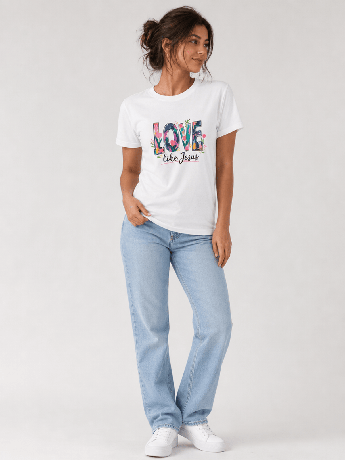 Love Like Jesus – T-shirt de Manga Curta | Caminho Collection | Sheepfy - Sheepfy