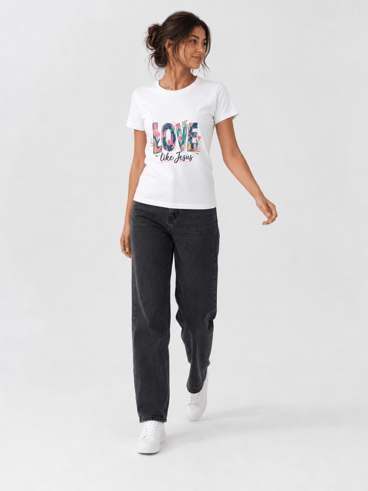 Love Like Jesus – T-shirt de Manga Curta | Caminho Collection | Sheepfy - Sheepfy
