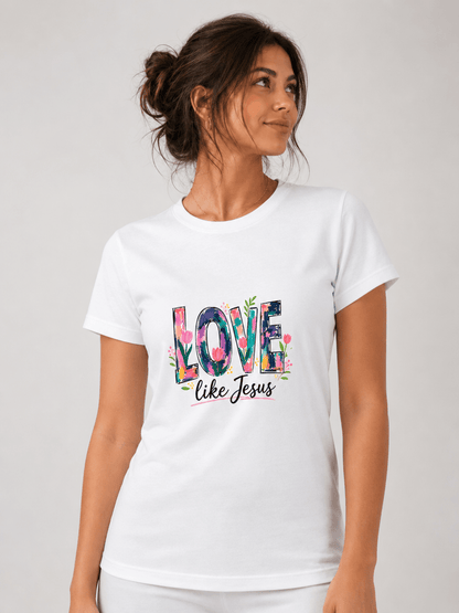 Love Like Jesus – T-shirt de Manga Curta | Caminho Collection | Sheepfy - Sheepfy