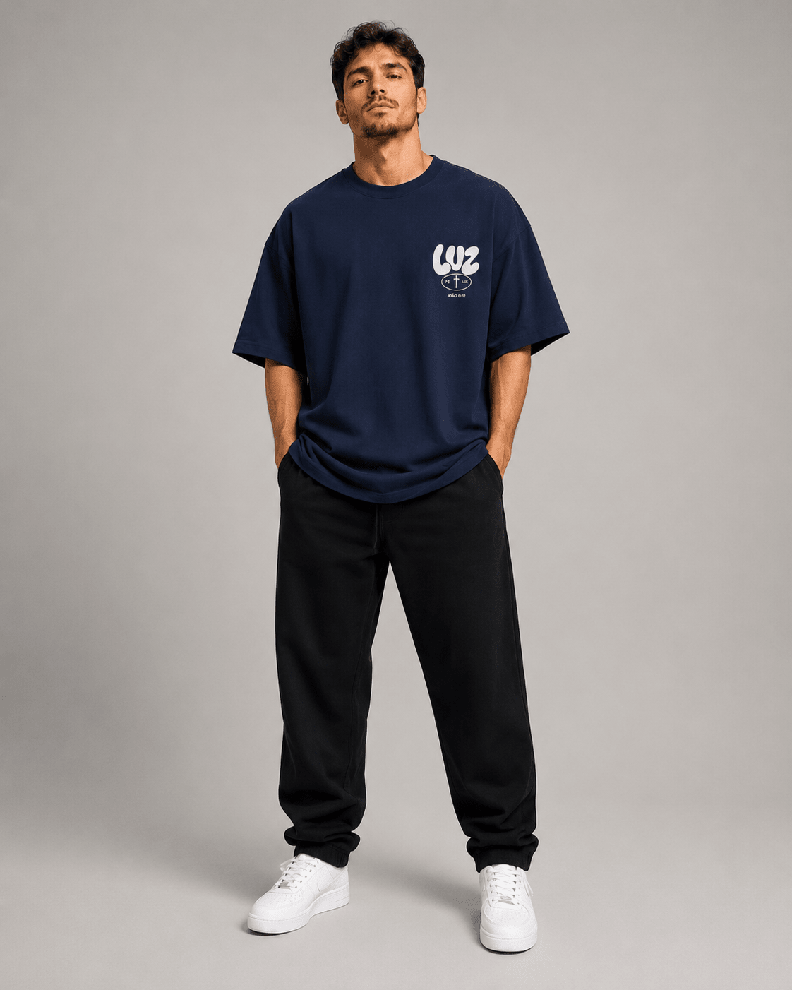 Luz – T-shirt cristã de homem – foto 2