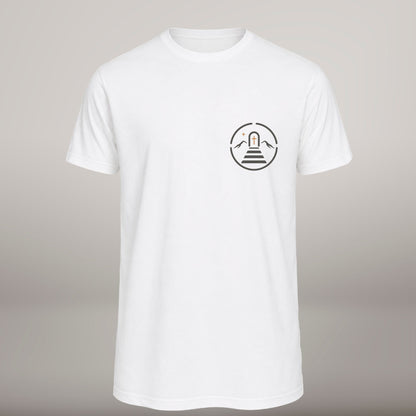 Mais Perto – T-shirt cristã de homem, branca (frente)