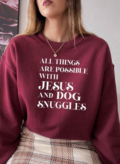 Moletom - All Things Are Possible with Jesus - Sheepfy