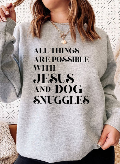 Moletom - All Things Are Possible with Jesus - Sheepfy