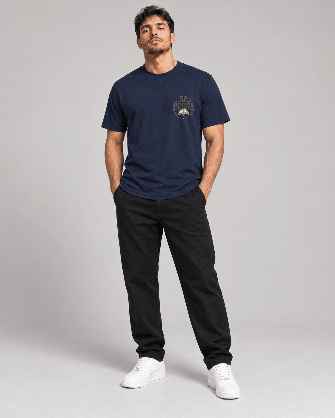 Na Rocha – T-shirt cristã de homem – foto 4