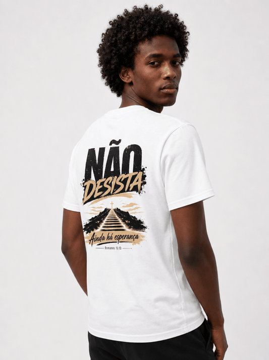 Não Desista – T-shirt cristã de homem – foto 2