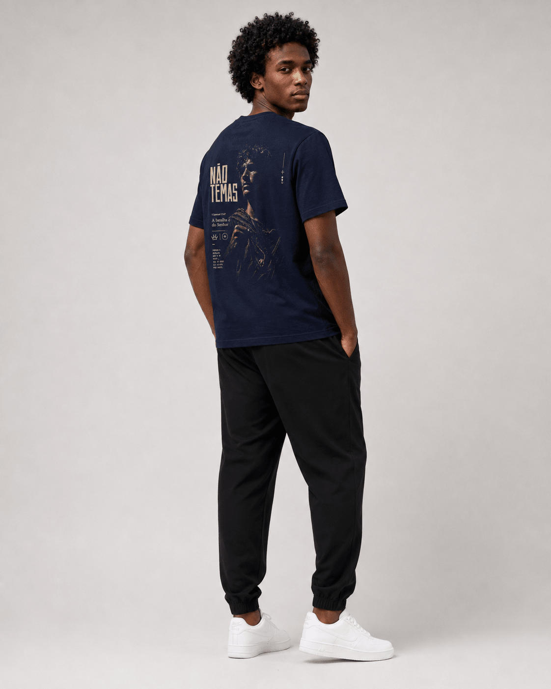 Não Temas – T-shirt cristã oversized de homem – foto 3