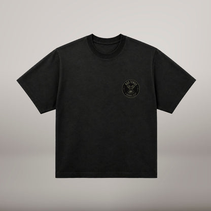 Não Temas – T-shirt cristã oversized de homem, preta (frente)