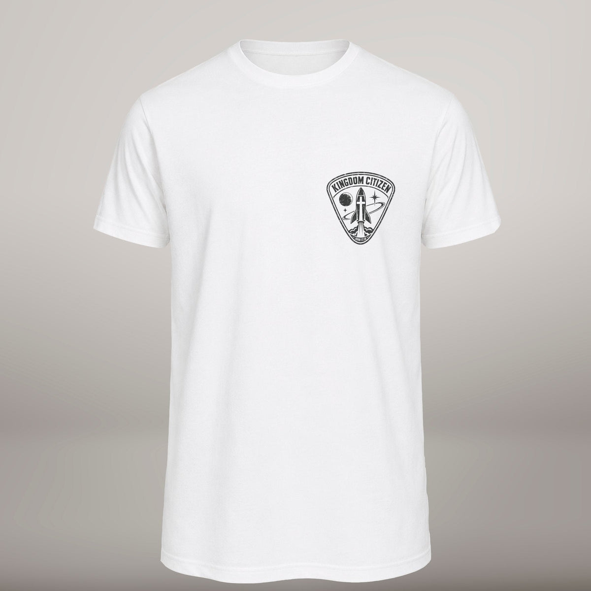 Not of This World – T-shirt cristã de homem, branca (frente)