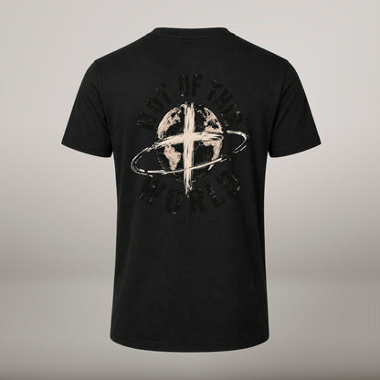 Not of This World – T-shirt cristã de homem, preta (costas)