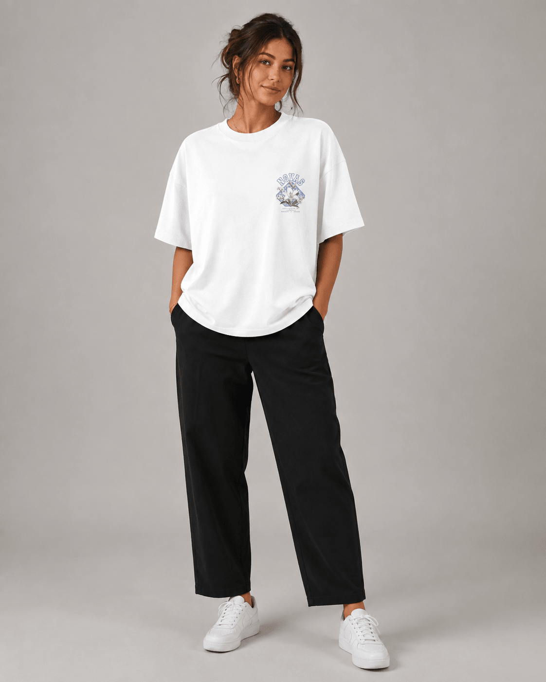 Novas Todas as Coisas – T-shirt cristã oversized de mulher – foto 2