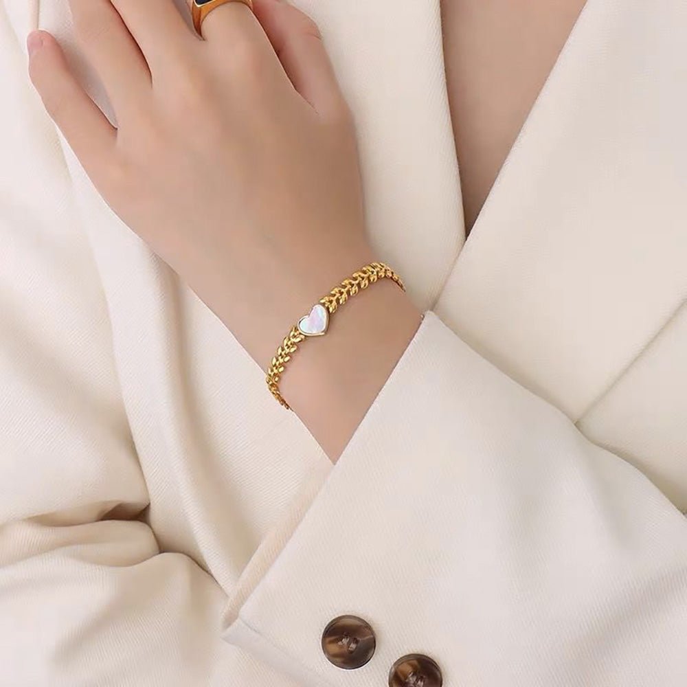Pulseira Coração em Aço Inoxidável - Sheepfy