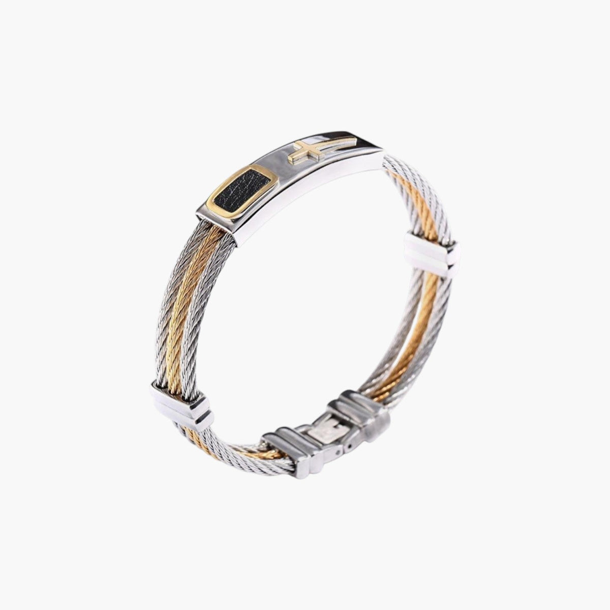 Pulseira Cruz em Aço Inoxidável - Sheepfy