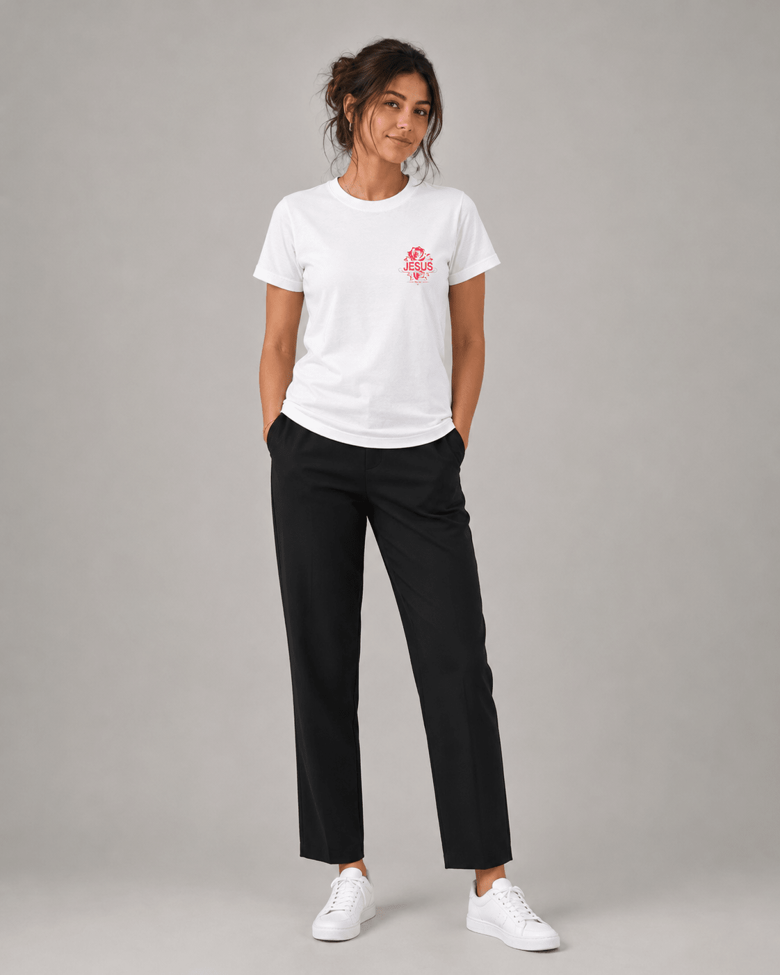 Rose of Sharon – T-shirt cristã de mulher