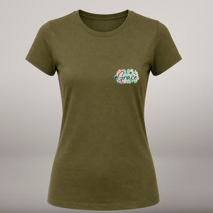 Saved by His Amazing Grace – T-shirt de Manga Curta | Caminho Collection | Sheepfy - Sheepfy