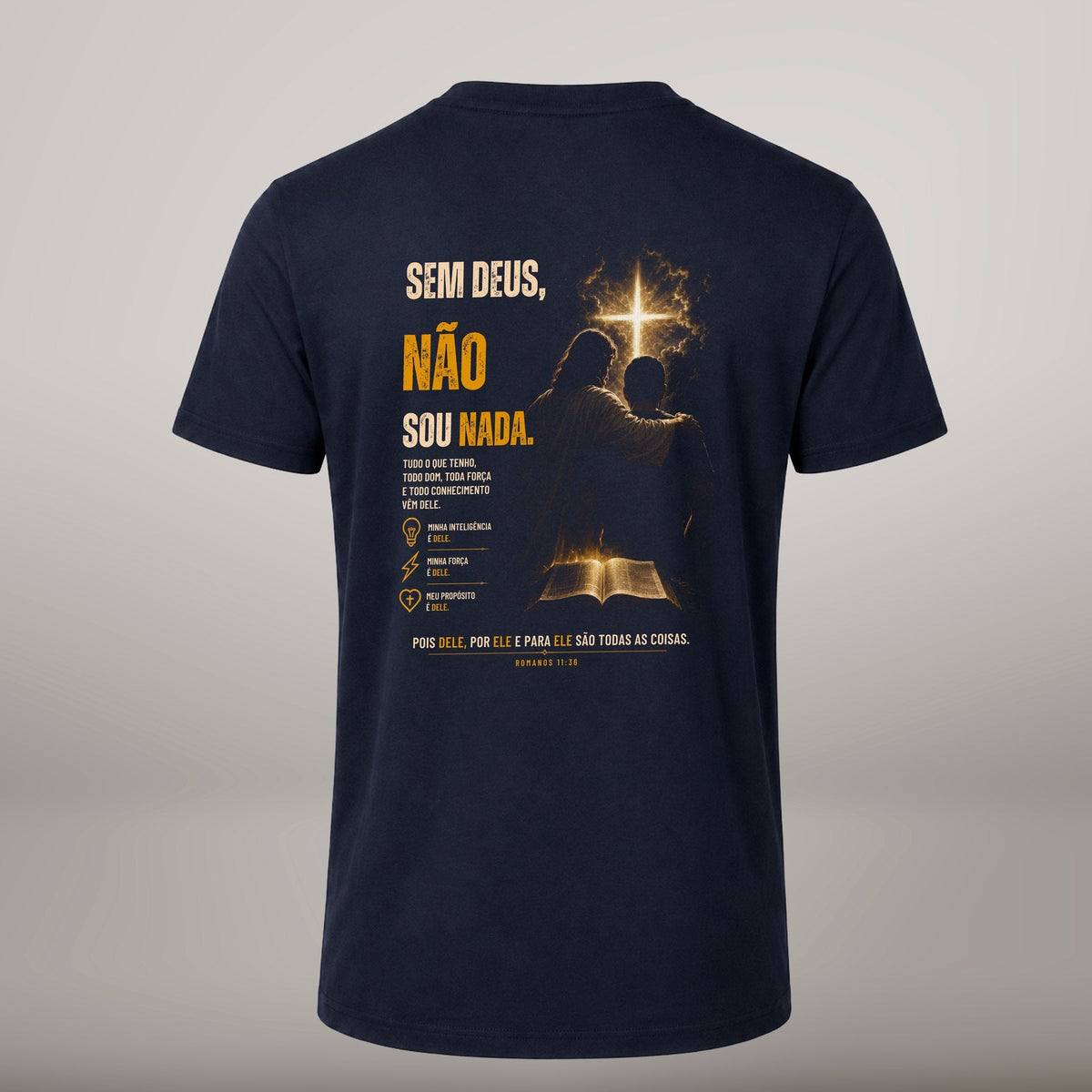 Sem Deus Não Sou Nada – T-shirt de Manga Curta | Caminho Collection | Sheepfy - Sheepfy