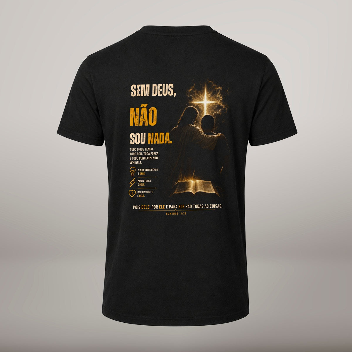 Sem Deus Não Sou Nada – T-shirt de Manga Curta | Caminho Collection | Sheepfy - Sheepfy