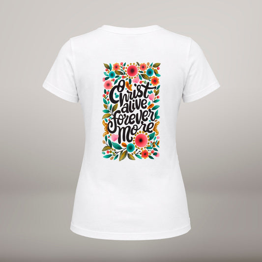 T-shirt Cristã Mulher – Christ Forever More - Sheepfy