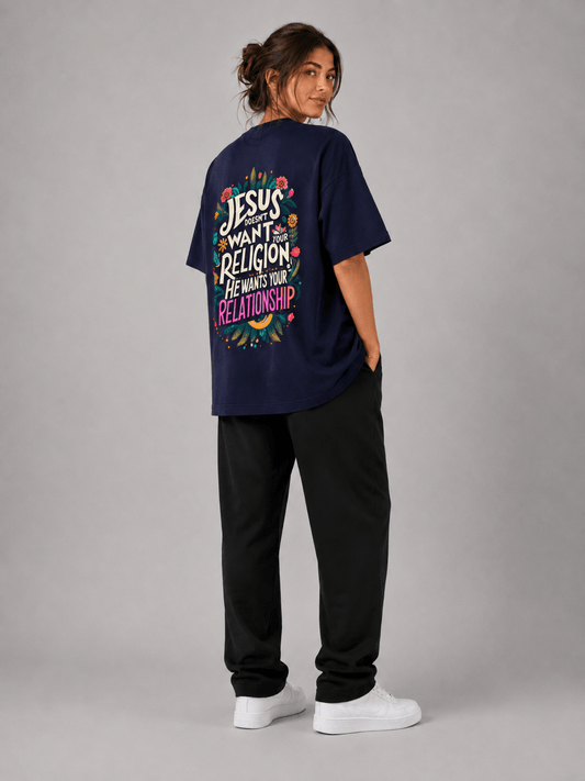 T-shirt Cristã Mulher – Jesus Doesn't Want Your Religion - Sheepfy