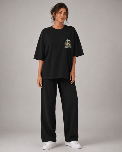 T-shirt Cristã Mulher – Jesus, The God of Miracles - Sheepfy