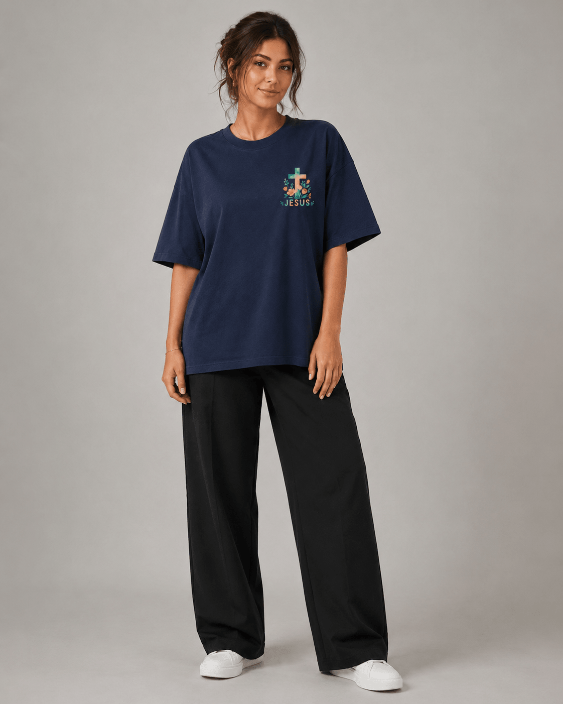 T-shirt Cristã Mulher – Jesus, The God of Miracles - Sheepfy