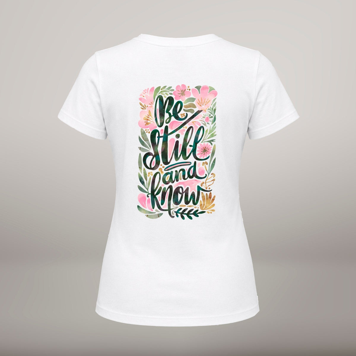 T-shirt Cristã Mulher – Psalm 46: Be Still - Sheepfy