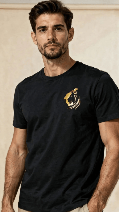 T-shirt de Manga Curta Arte Leão Cristo - Sheepfy Essentials - Sheepfy