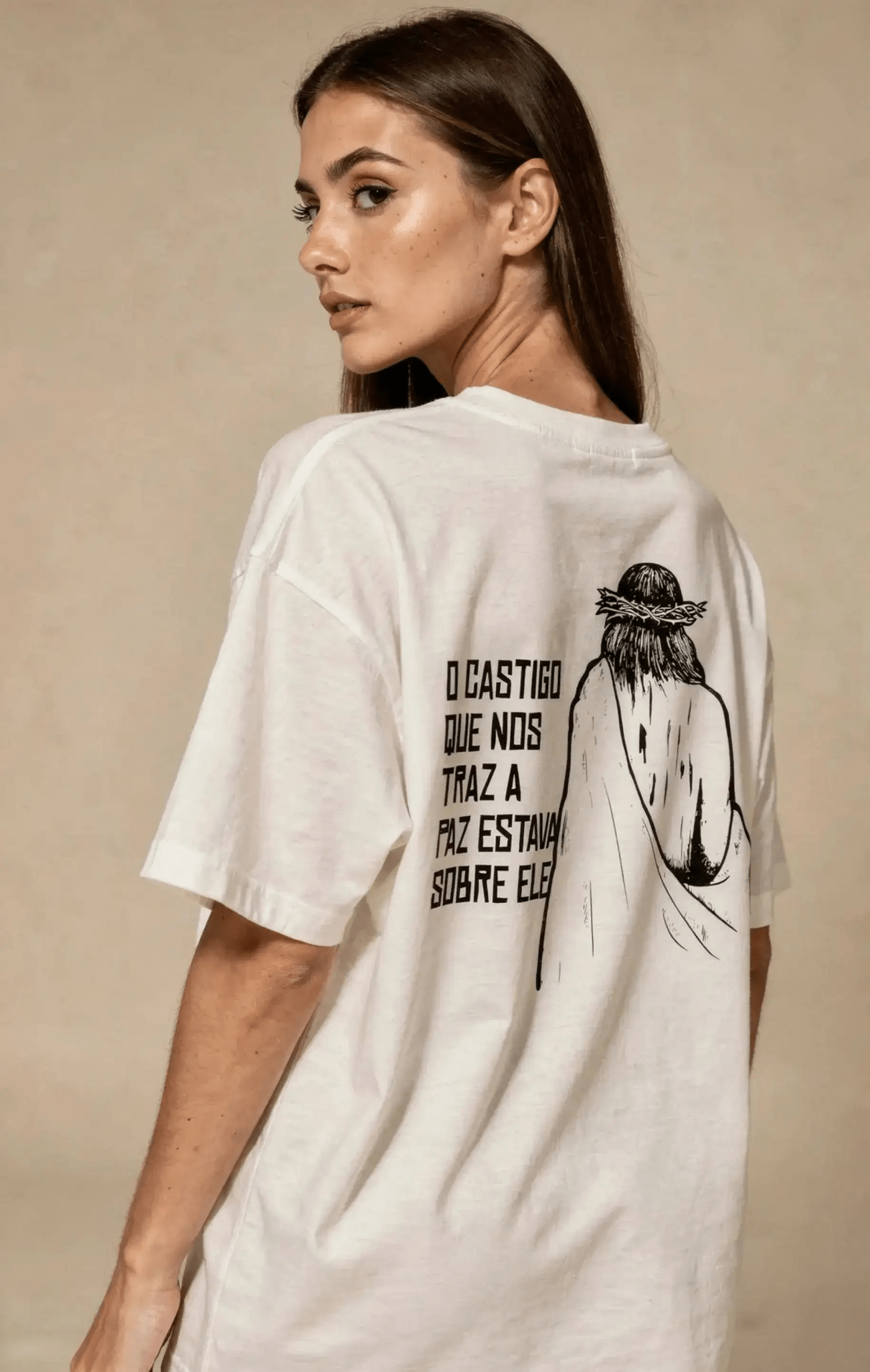 T-shirt de Manga Curta Castigo | Sheepfy Oversized - Sheepfy