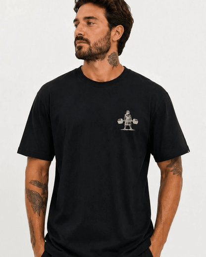 T-shirt de manga curta - Deus é minha força - Ágape Oversized Edition - Sheepfy