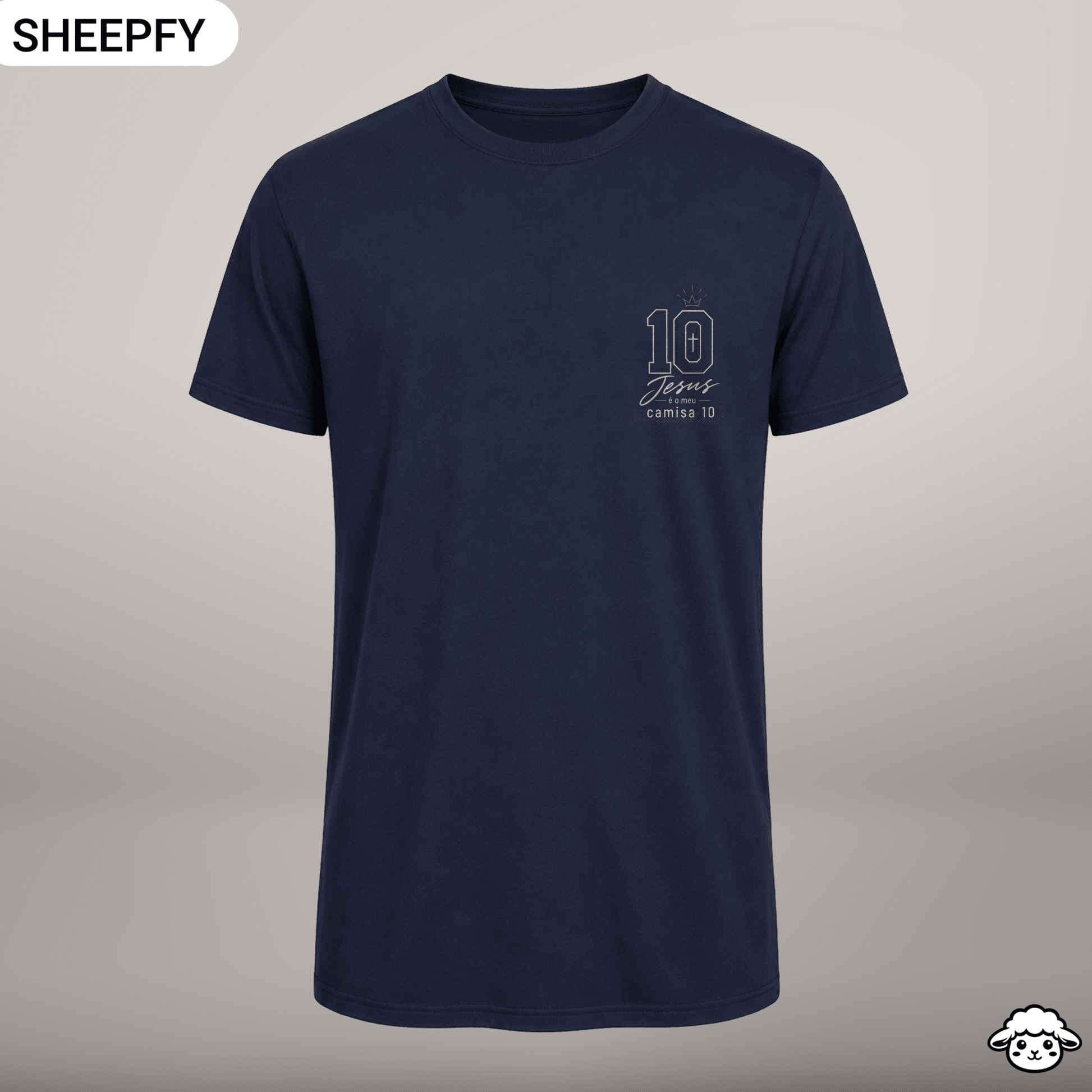 T-shirt de manga curta - Jesus é meu camisa 10 - World Cup Collection - Sheepfy