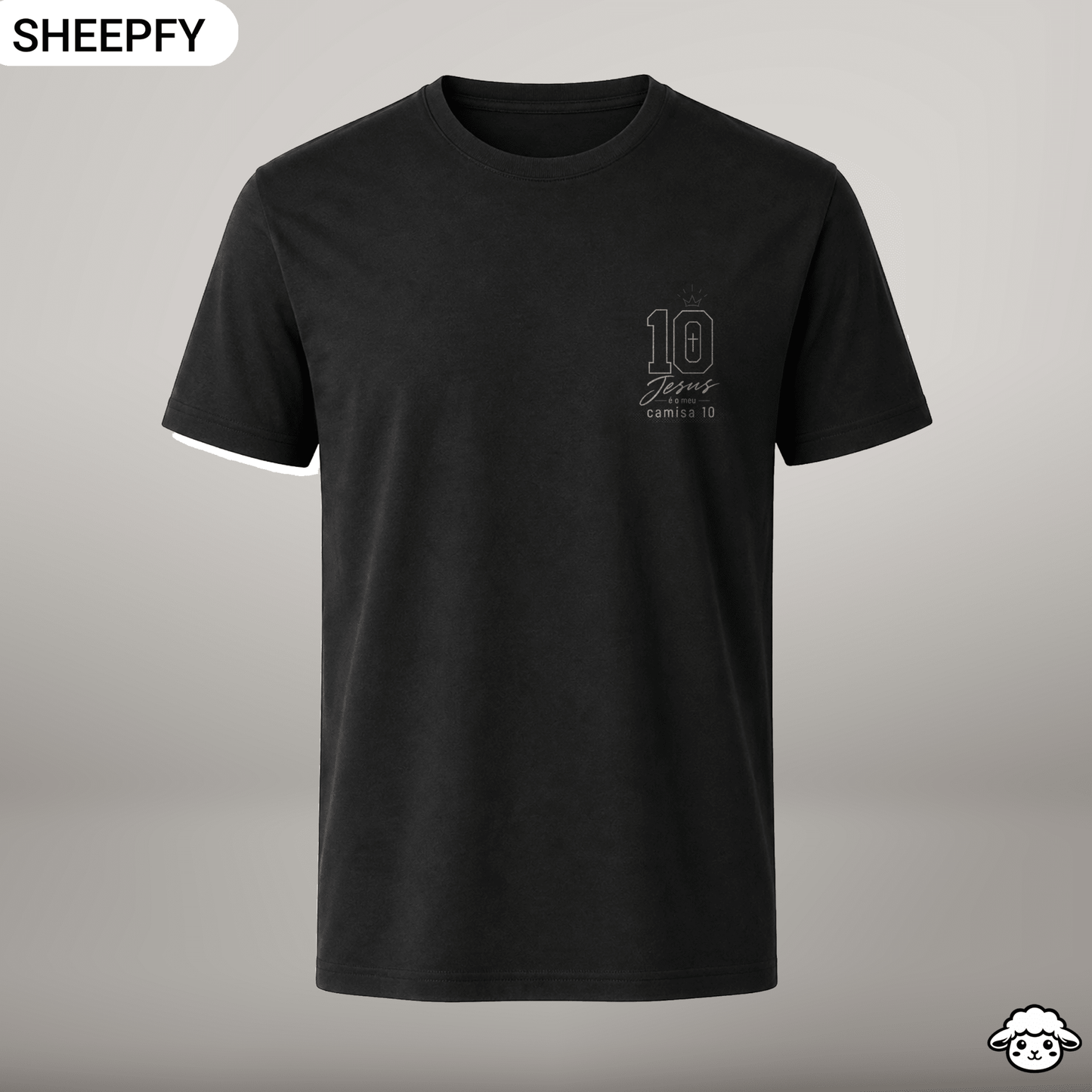 T-shirt de manga curta - Jesus é meu camisa 10 - World Cup Collection - Sheepfy