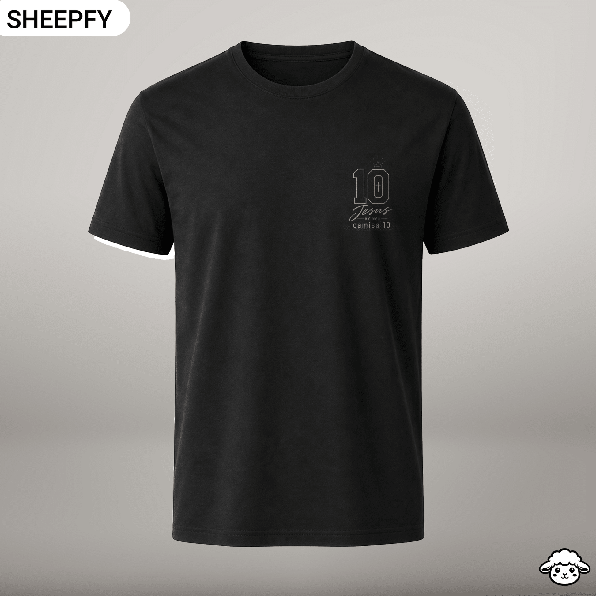 T-shirt de manga curta - Jesus é meu camisa 10 - World Cup Collection - Sheepfy