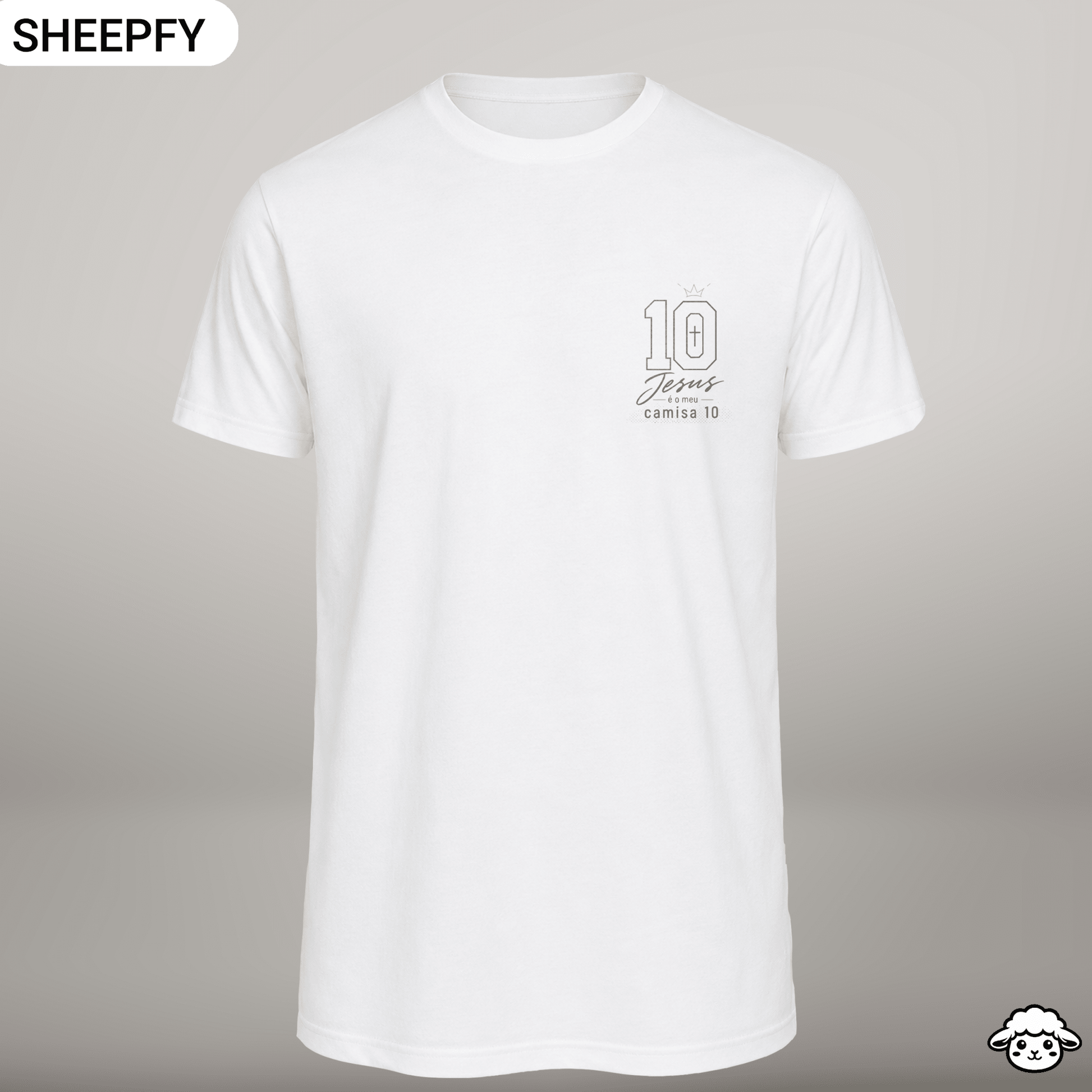 T-shirt de manga curta - Jesus é meu camisa 10 - World Cup Collection - Sheepfy