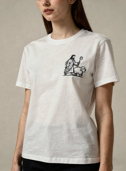 T-shirt de Manga Curta Jesus, Nosso Pastor | Sheepfy - Sheepfy