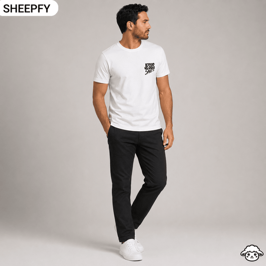 T-shirt de manga curta - Jesus Saves - World Cup Collection - Sheepfy