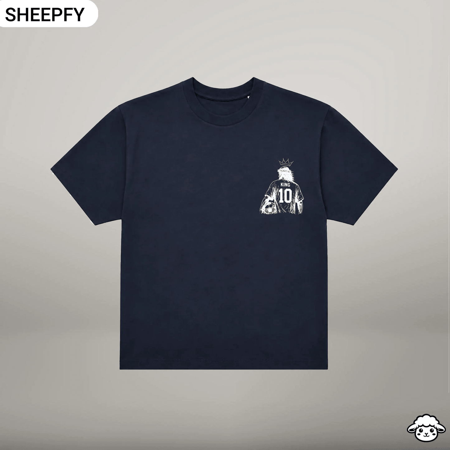 T-shirt oversized de manga curta - Jesus is My GOAT - World Cup Collection - Sheepfy