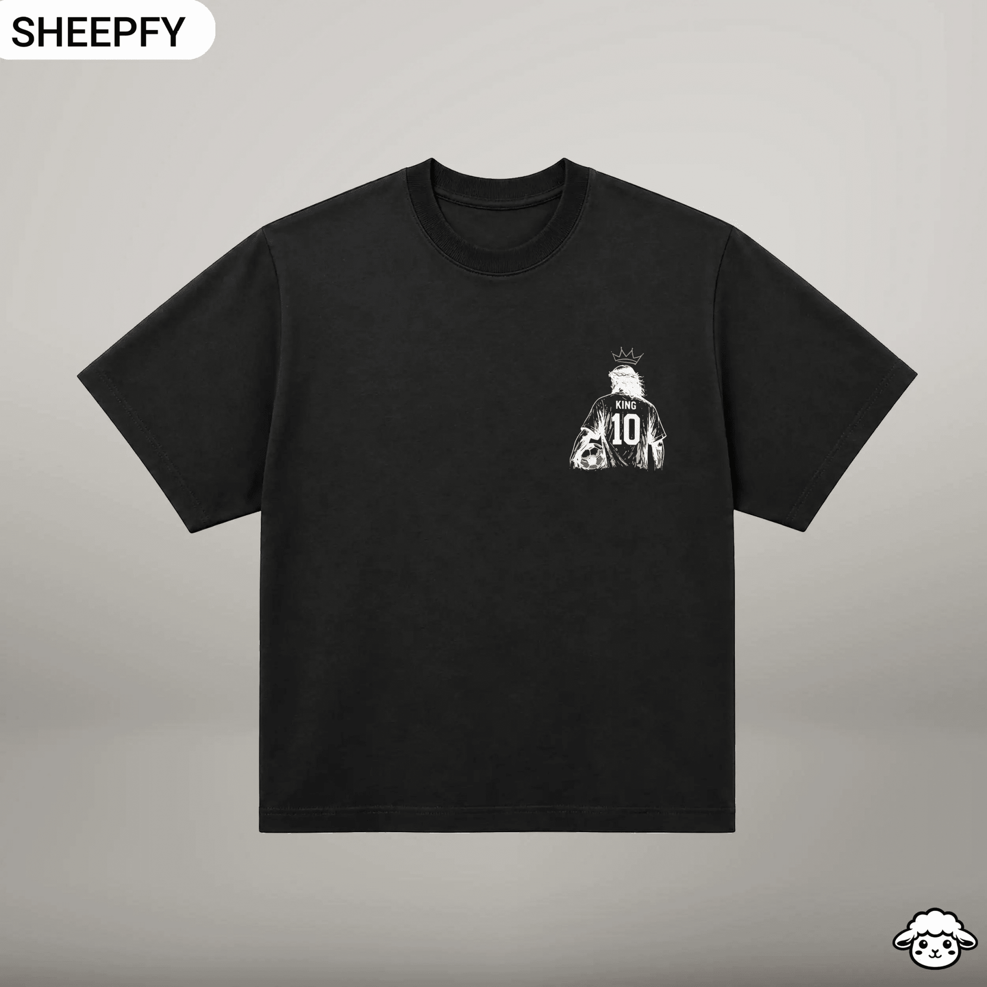 T-shirt oversized de manga curta - Jesus is My GOAT - World Cup Collection - Sheepfy