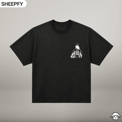 T-shirt oversized de manga curta - Jesus is My GOAT - World Cup Collection - Sheepfy