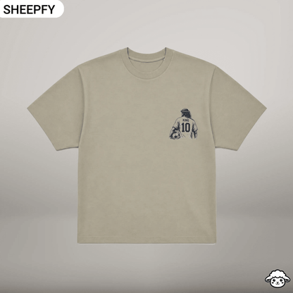 T-shirt oversized de manga curta - Jesus is My GOAT - World Cup Collection - Sheepfy