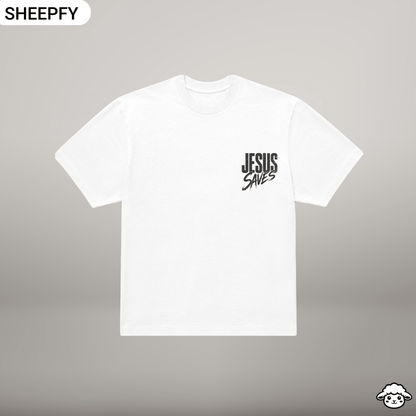 T-shirt oversized de manga curta - Jesus Saves - World Cup Collection - Sheepfy