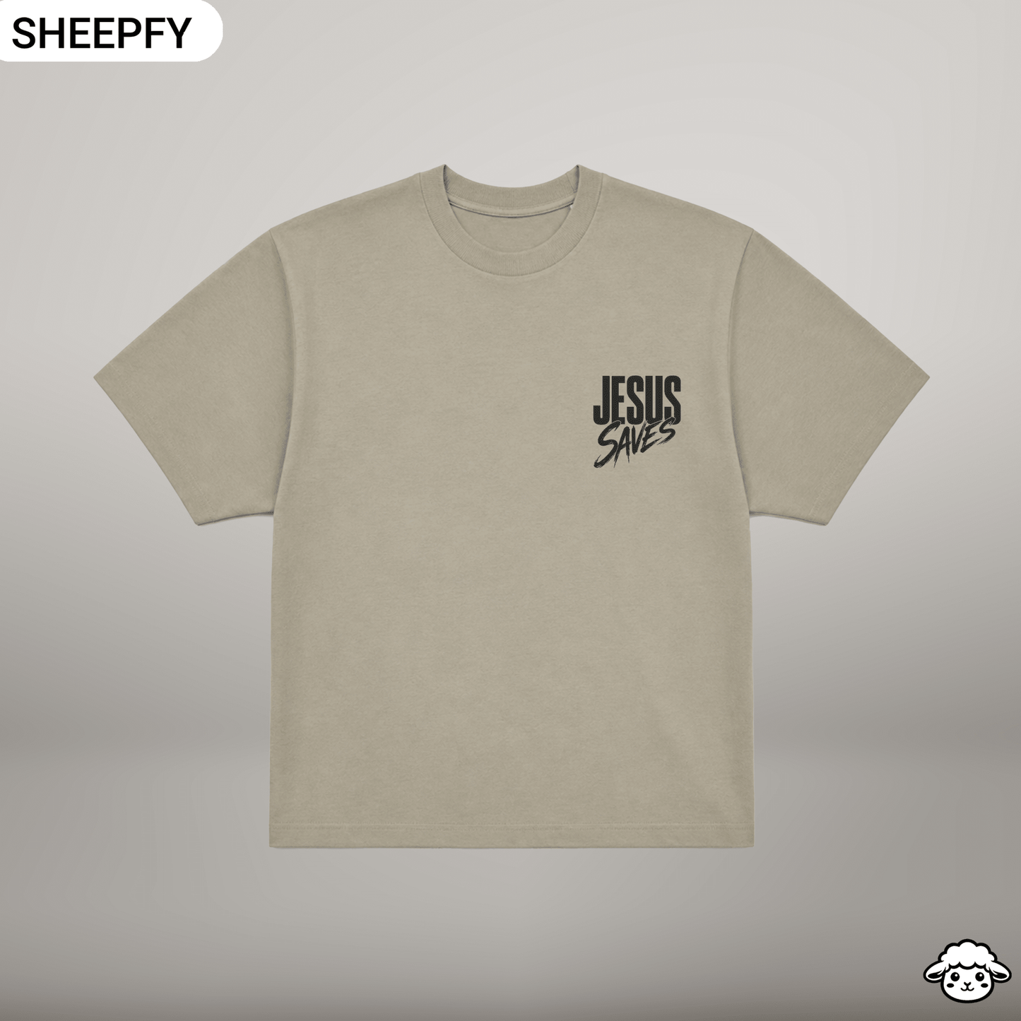 T-shirt oversized de manga curta - Jesus Saves - World Cup Collection - Sheepfy