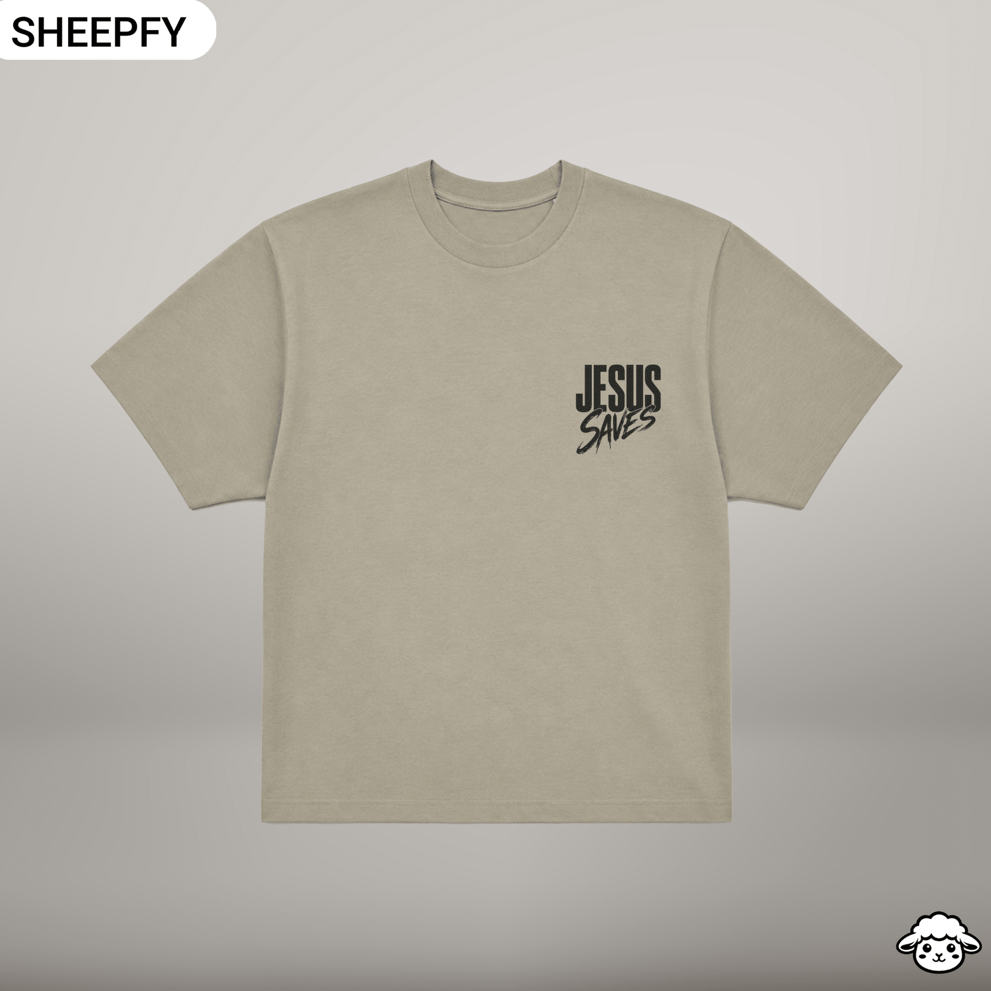 T-shirt oversized de manga curta - Jesus Saves - World Cup Collection - Sheepfy