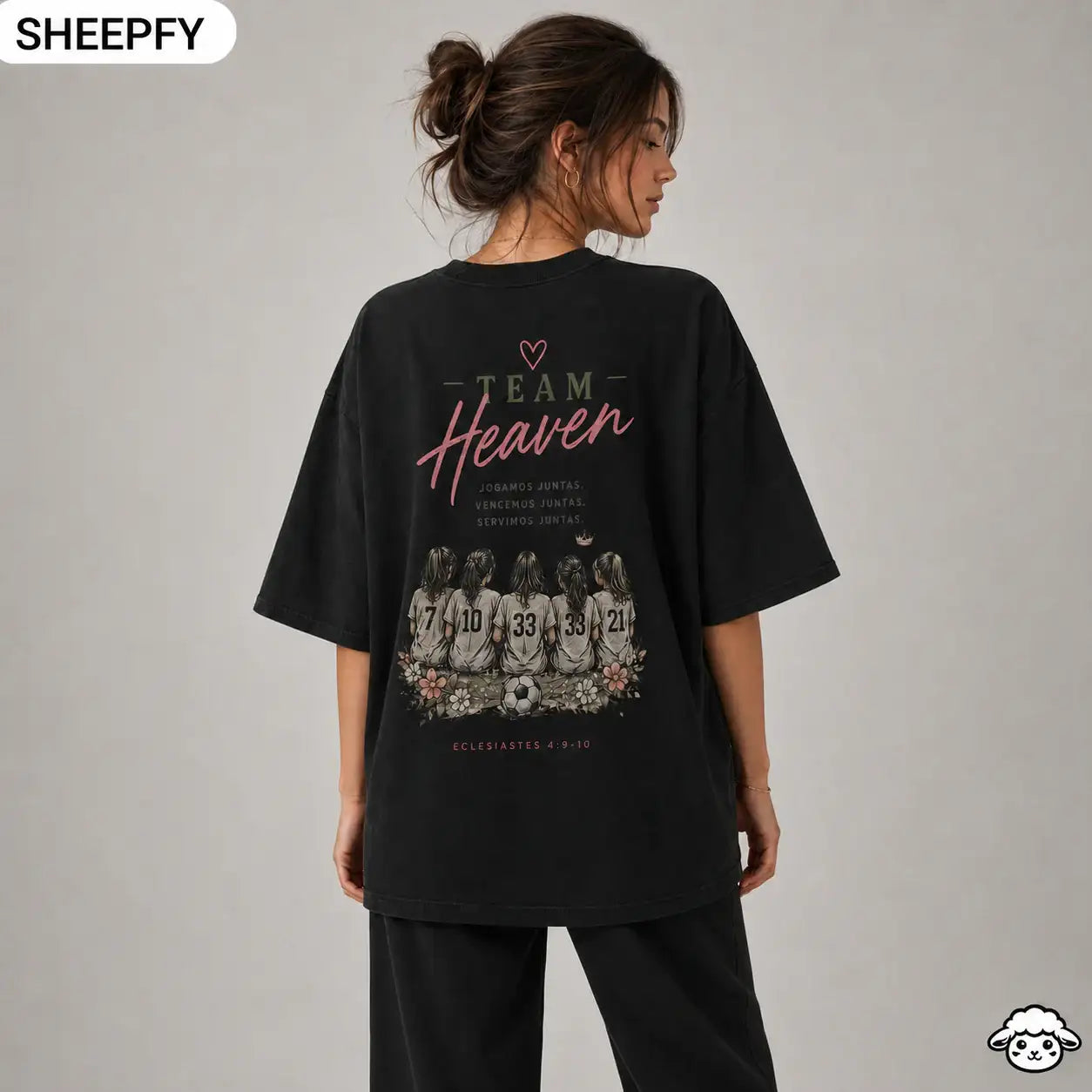 T-shirt oversized de manga curta - Team Heaven - World Cup Collection - Sheepfy
