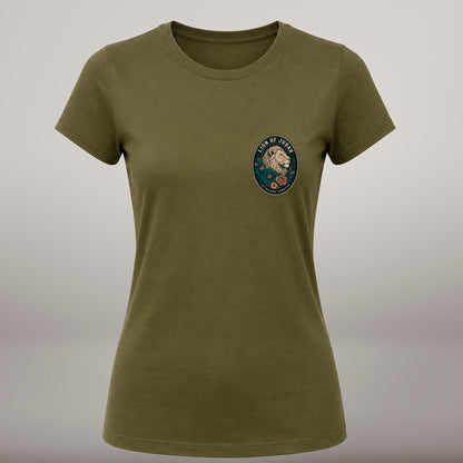 The Lion of Judah Will Fight for You – T-shirt de Manga Curta | Caminho Collection | Sheepfy - Sheepfy