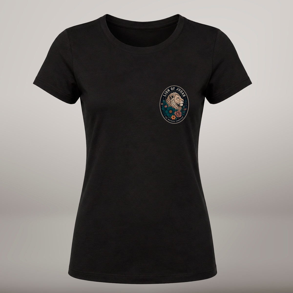 The Lion of Judah Will Fight for You – T-shirt de Manga Curta | Caminho Collection | Sheepfy - Sheepfy