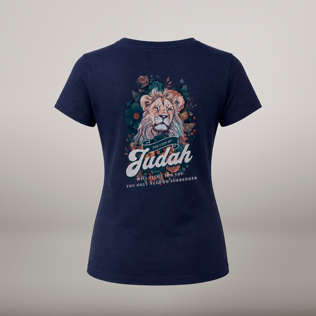 The Lion of Judah Will Fight for You – T-shirt de Manga Curta | Caminho Collection | Sheepfy - Sheepfy